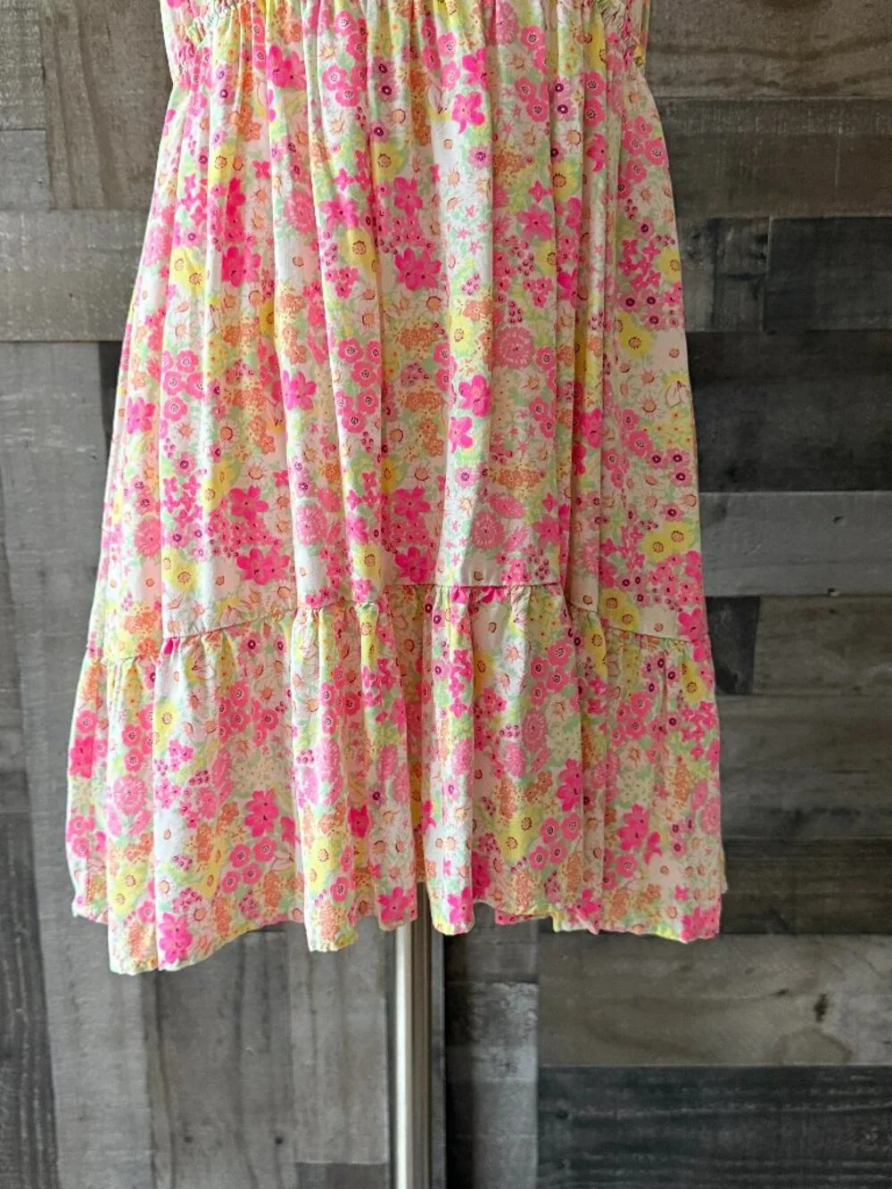 The Children's Place neon floral dress girl size 16 summer vacation garden party